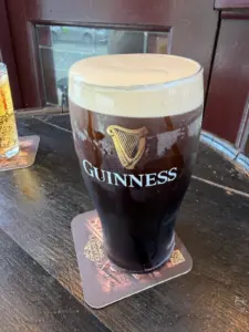 Pint of Guinness out of Peadar Kearney's Pub Dublin