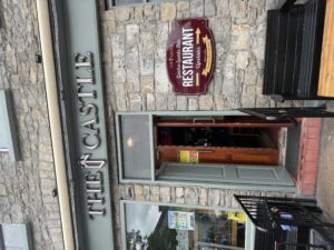 The Castle Gastro Sports Bar exterior in Belturbet, a traditional Irish pub and restaurant with stone walls and signage
